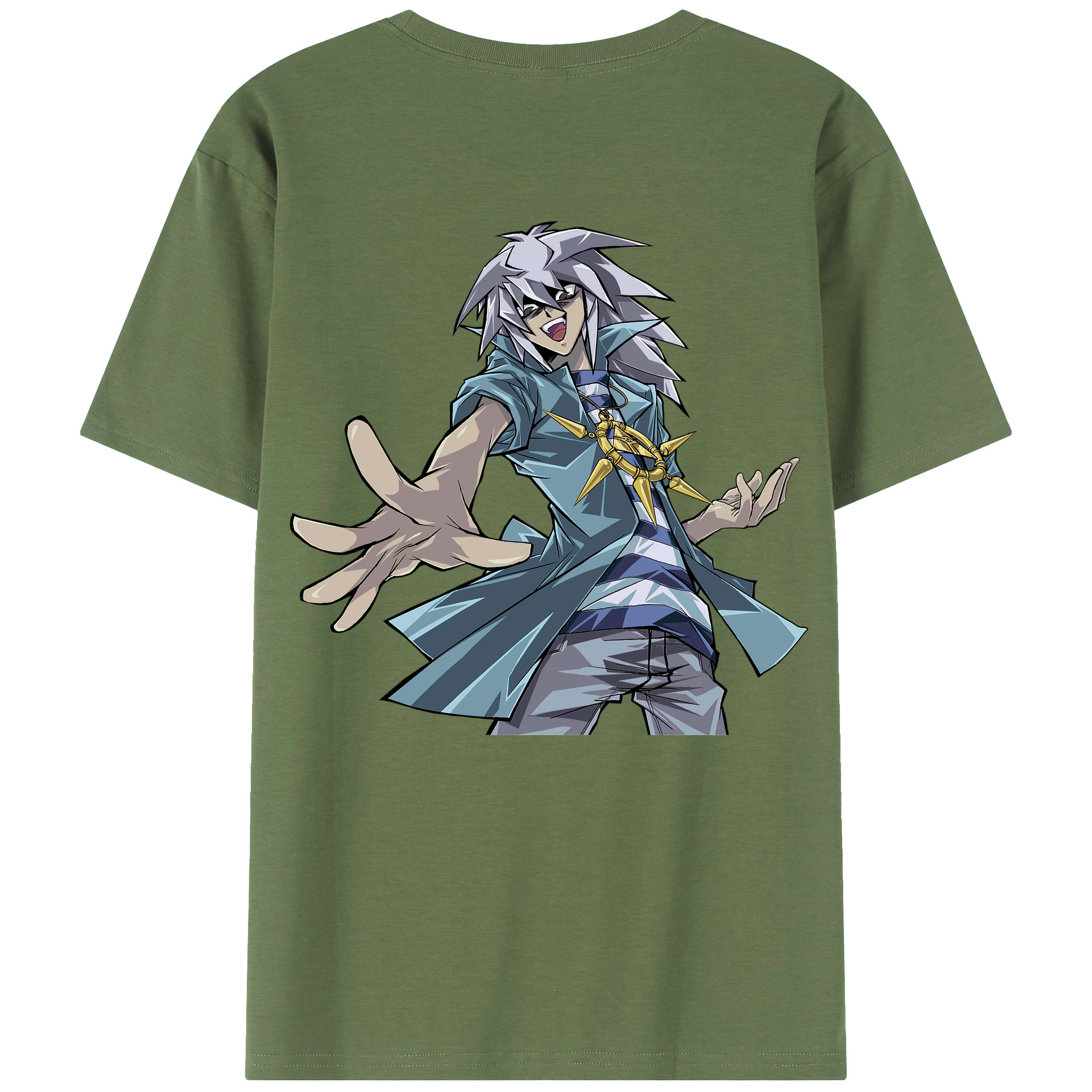 （画像用） 遊☆戯☆王 Yu-Gi-Oh! 綿100％ メンズ半袖Tシャツ（バックプリント） 通気性